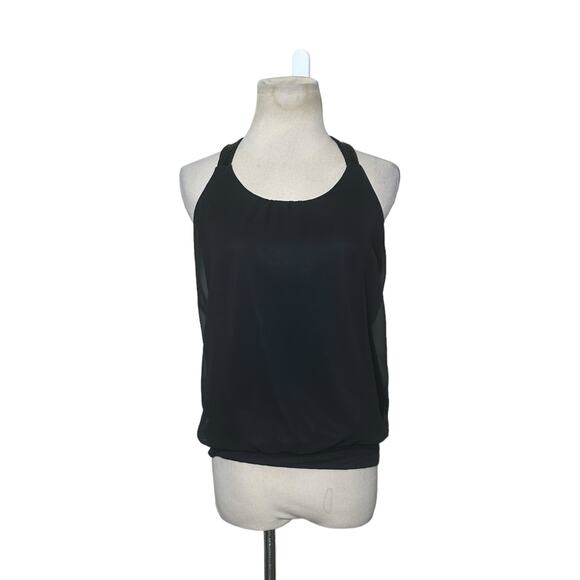 Express black racer back sequin details blouse size Small - Picture 11 of 11